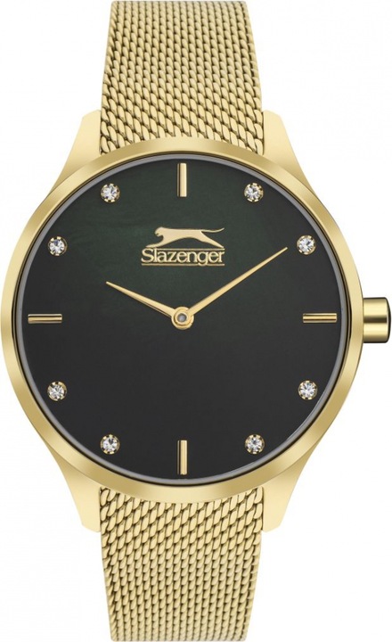 Ceas de dama SLAZENGER SL.09.2287.3.05 verde in tendinte fashion, ideal ca cadou