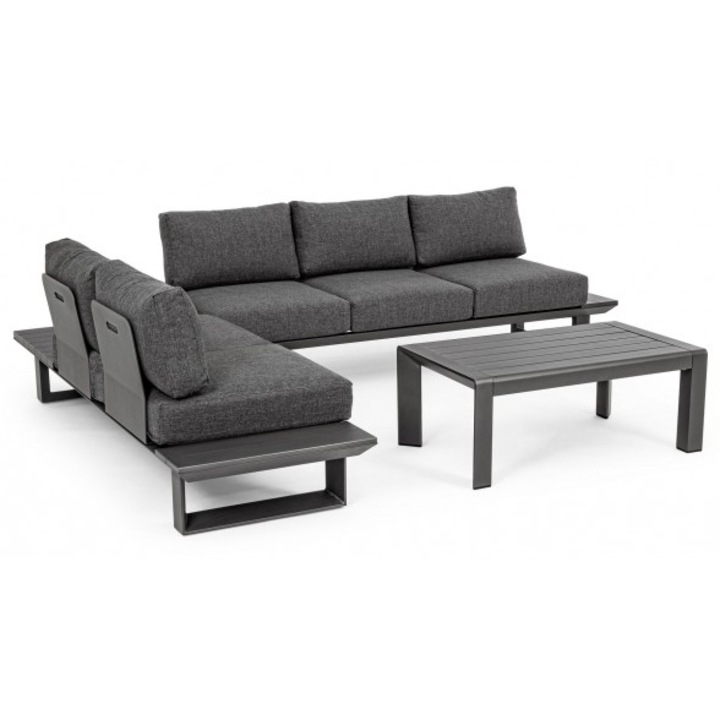 Комплект градински мебели Konnor anthracite grey 211x73.4x80 cm