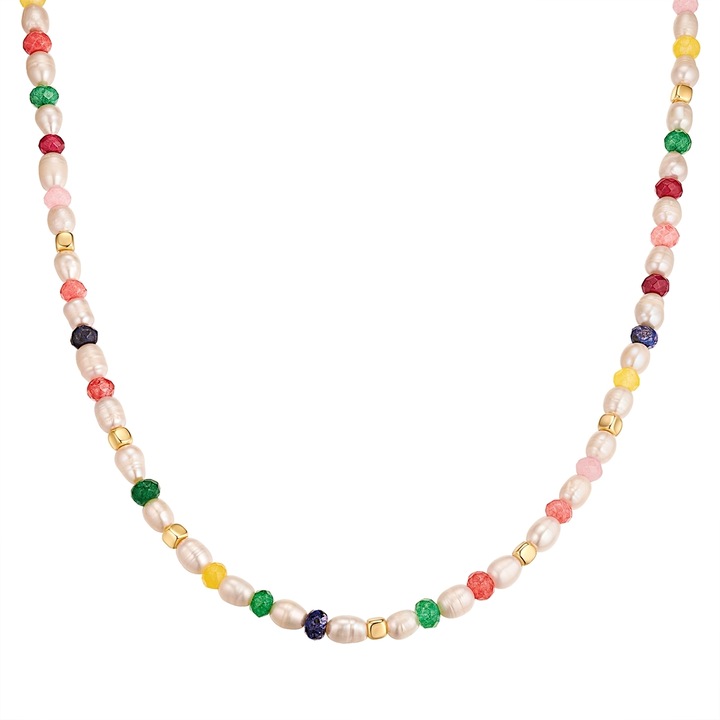 Yokoamii, Colier cu margele si perle de cultura, Alb