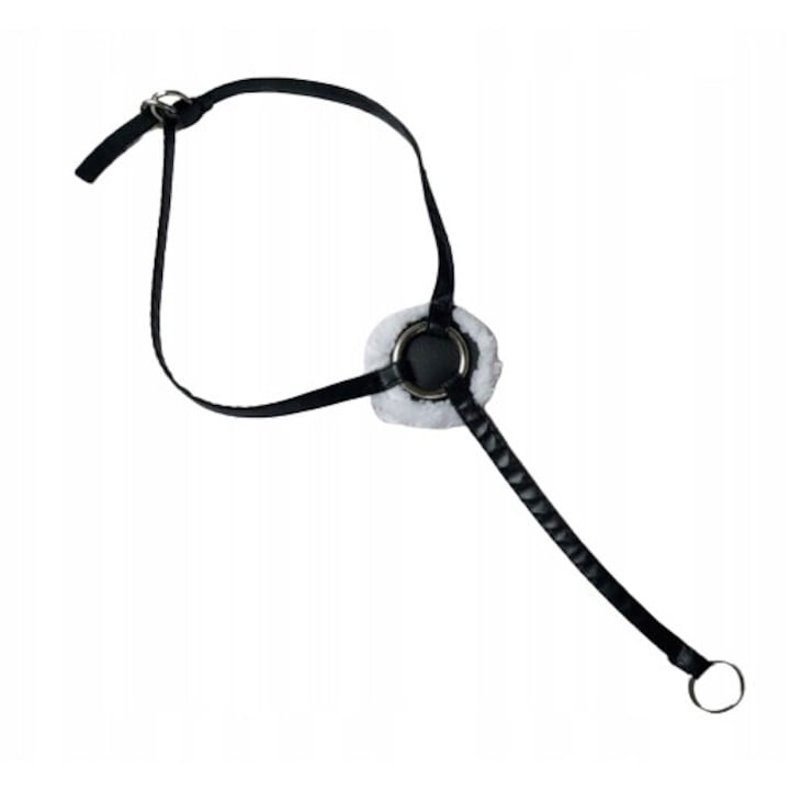 Ham pentru calut Hobby horse, negru, piele ecologica, reglabil