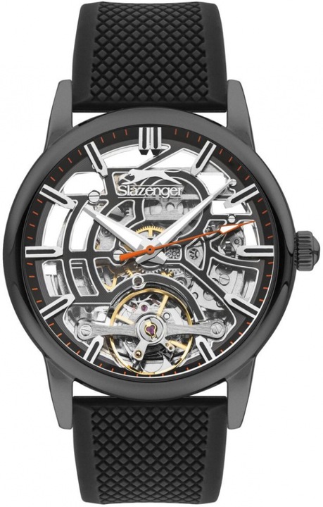 Ceas de barbati SLAZENGER SL.09.2267.1.05, schelet fashion negru