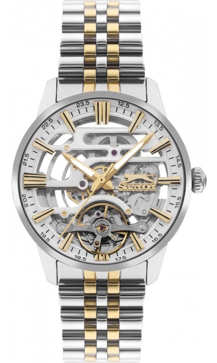 Ceas de barbati SLAZENGER SL.09.2269.1.03, schelet de moda aurie