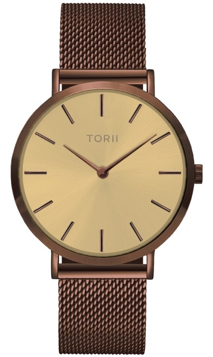 Ceas feminin TORII D38DM.GD, maro, moda clasica