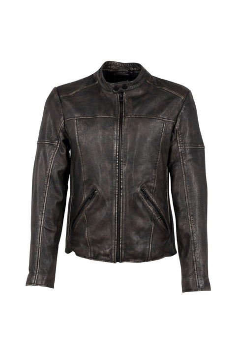 Geaca de Piele Barbati 2.0 by Mauritius Negru Vintage G2MAryn M