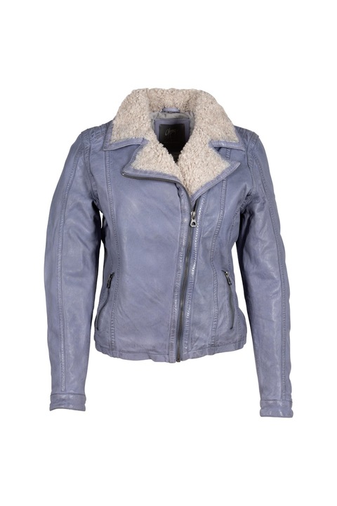 Női Mauritius világoskék bőr télikabát GWJolanda