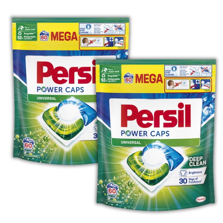 2 x Persil Power Caps univerzális mosószer, 120 mosás