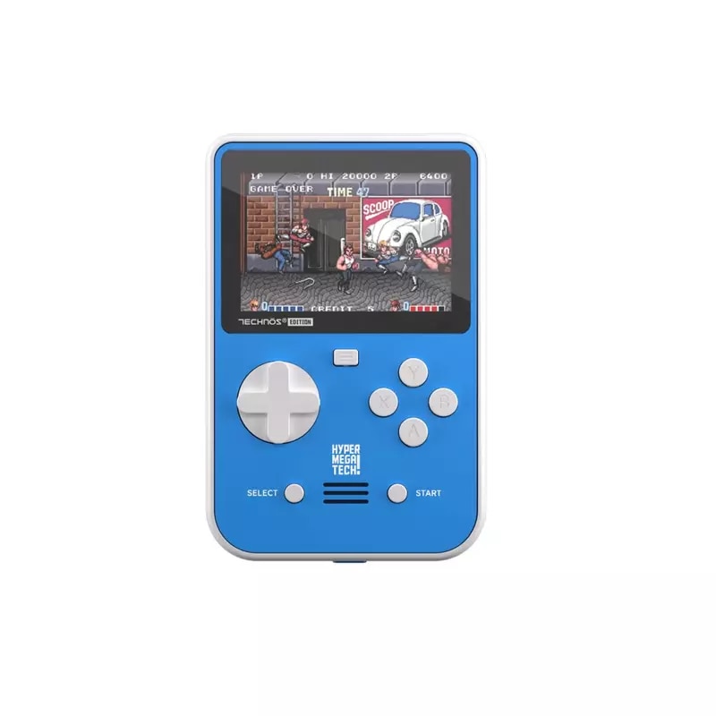 Consola, Hyper Mega Tech, Retro Gaming, 2.8" IPS, Technos Edition, Albastru