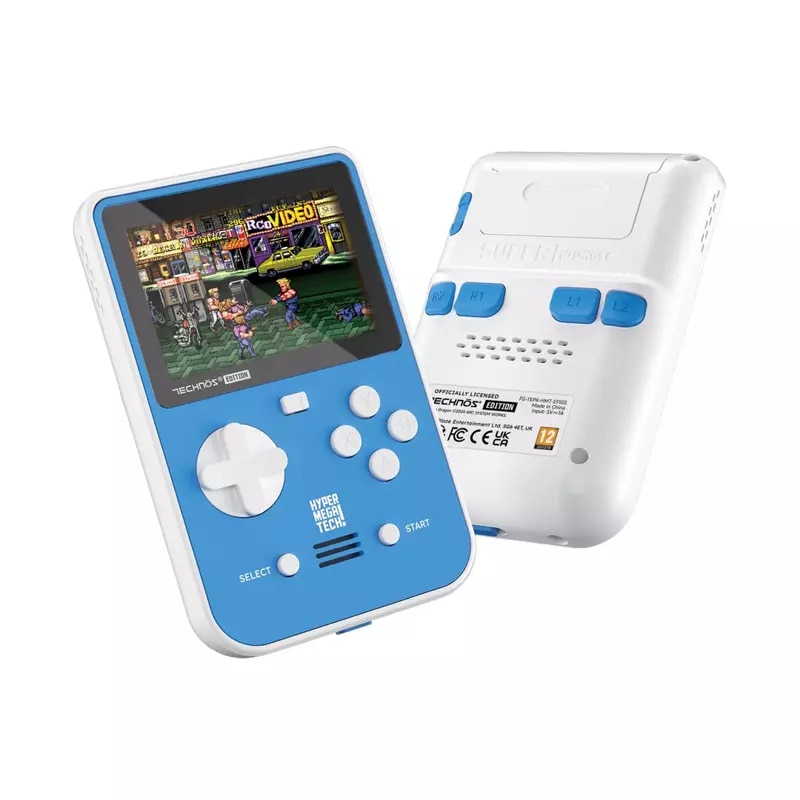 Consola, Hyper Mega Tech, Retro Gaming, 2.8" IPS, Technos Edition, Albastru