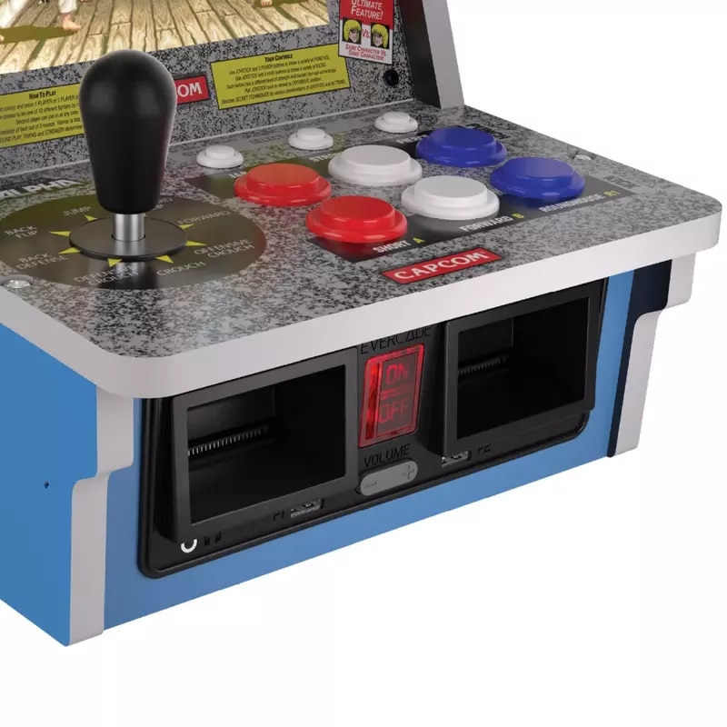 Consola, Evercade Arcade Alpha, 20, 32 cm, IPS 4:3, Retro Gaming, Street Fighter, USB, Audio, Bartop, Multicolor