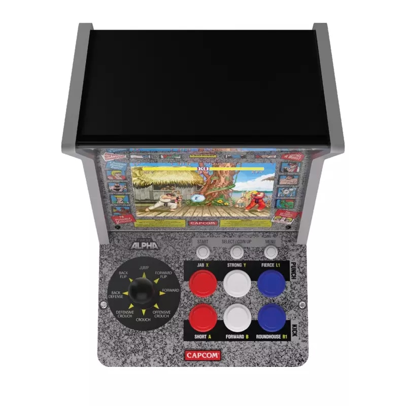 Consola, Evercade Arcade Alpha, 20, 32 cm, IPS 4:3, Retro Gaming, Street Fighter, USB, Audio, Bartop, Multicolor