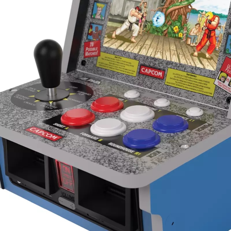 Consola, Evercade Arcade Alpha, 20, 32 cm, IPS 4:3, Retro Gaming, Street Fighter, USB, Audio, Bartop, Multicolor