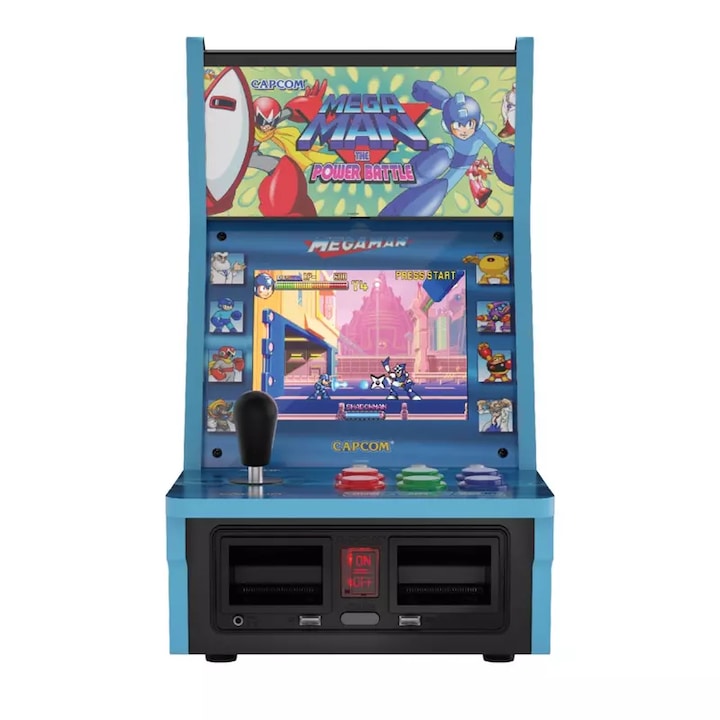 Consola, Evercade Arcade Alpha, 20, 32 cm, IPS 4:3, Retro Gaming, MegaMan, USB, Audio, Bartop, Multicolor