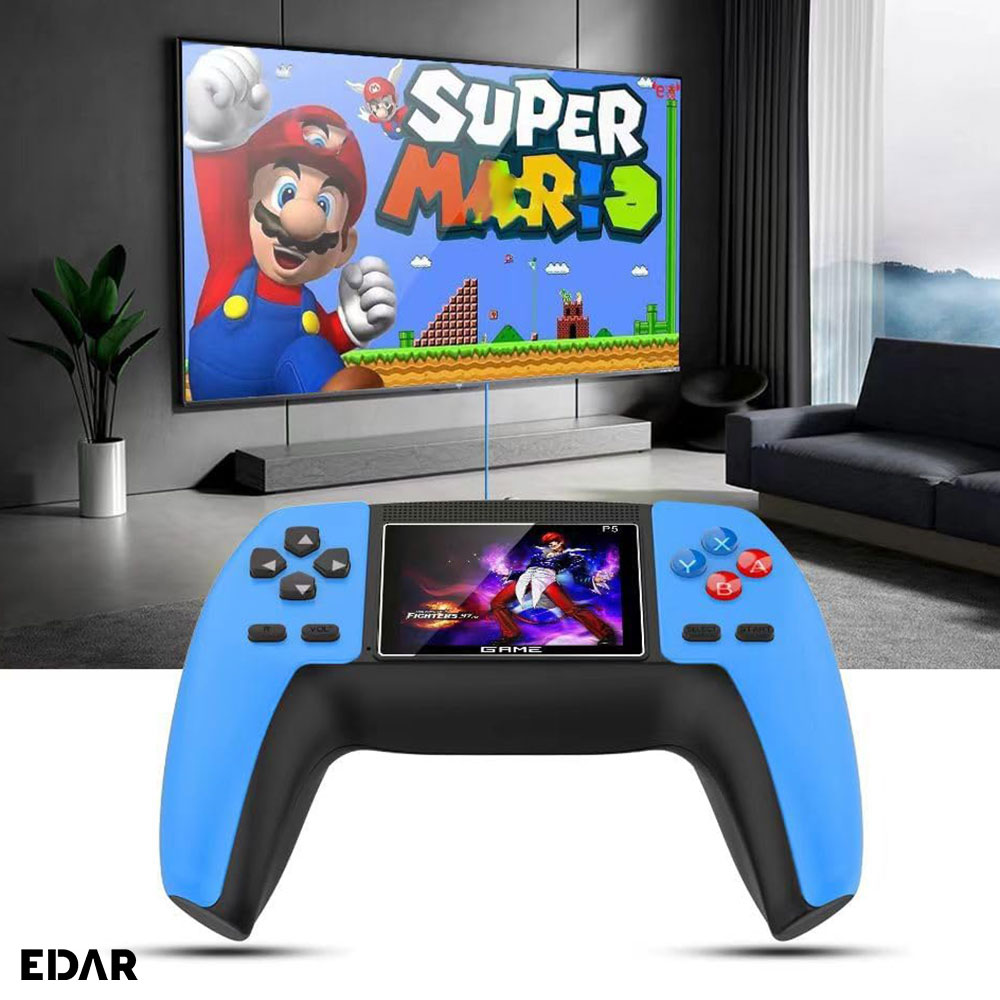 Consola Retro Jocuri Video Portabila EDAR, 520 Jocuri Incorporate, Display Rezolutie 320x240, Iesire AV, Conectare Televizor, Incarcare USB, Acumulator 1020 mAh, Albastru