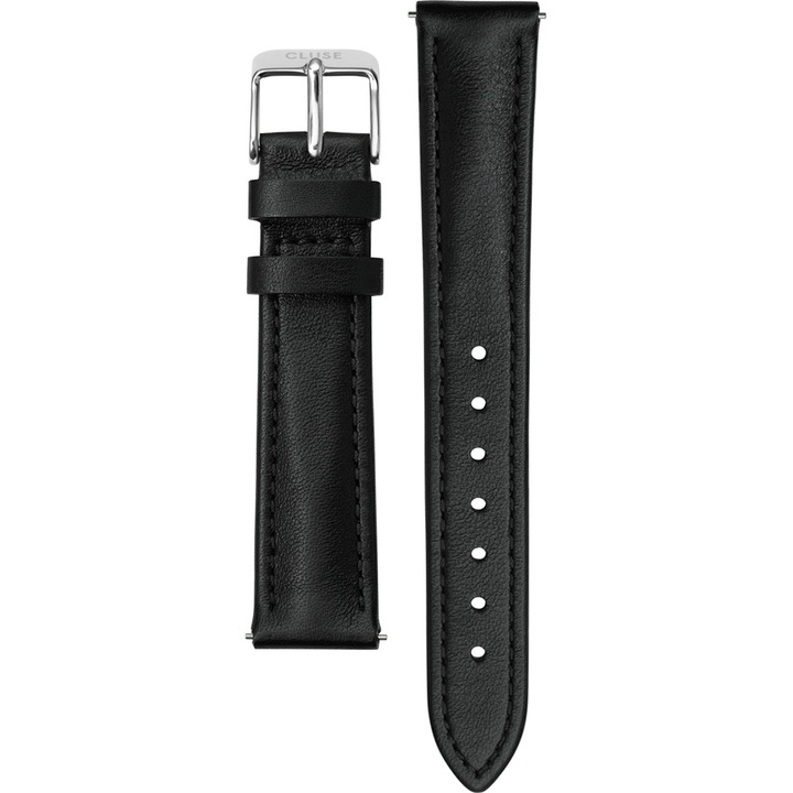 Cluse Minuit óraszíj, bőr, fekete, 16mm, Unisex