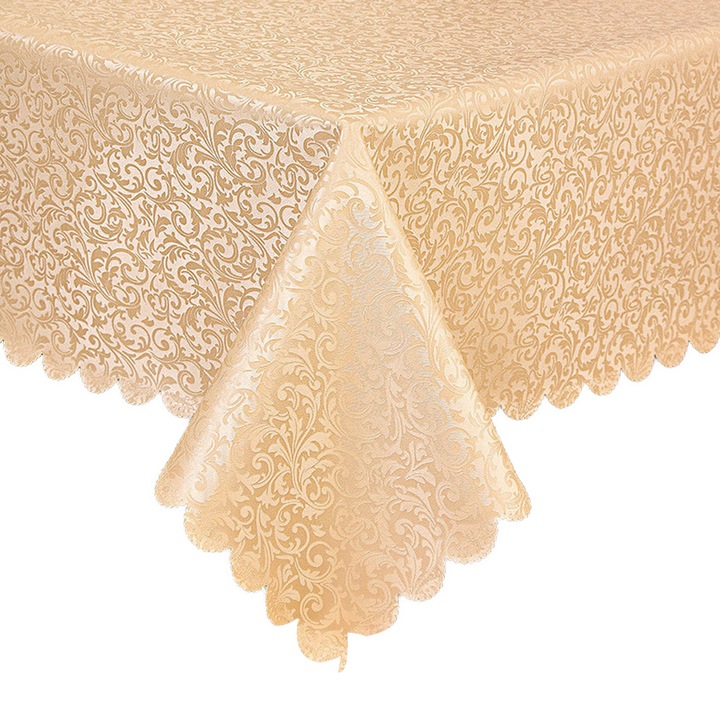 YANYXR asztalterítő, virágos jacquard, vízálló, 140x180cm
