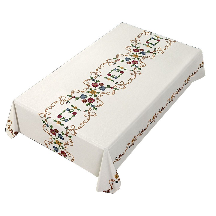 YANYXR PVC sárga vízálló, strapabíró asztalterítő 140x180cm