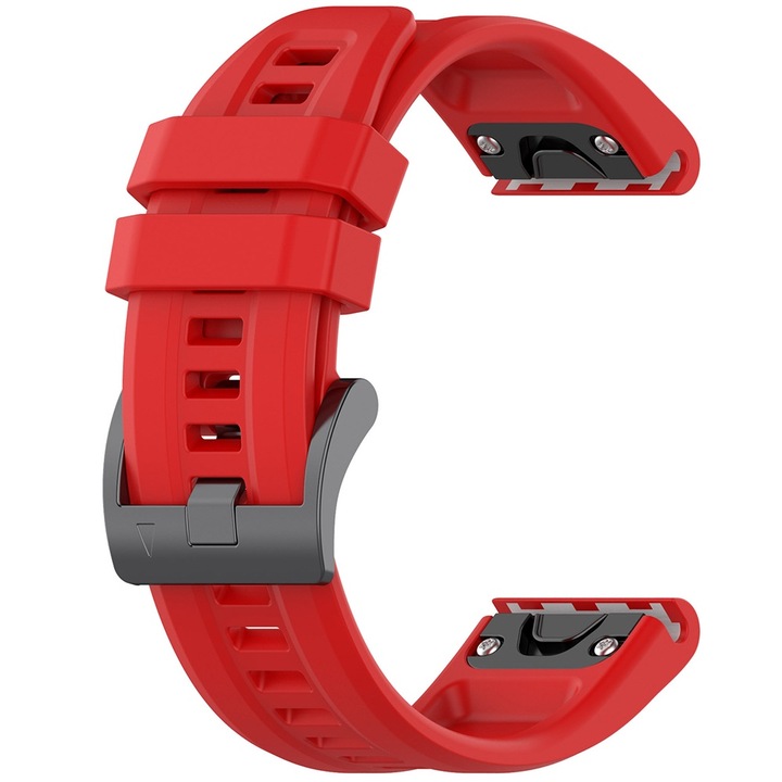 ONSG® szíj Garmin Fenix 3/3 HR/5X/5X Plus/6X/6X Pro/7X/7X Pro Solar készülékhez, Y68, szilikon, piros