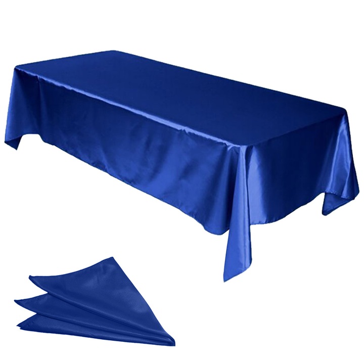 Szatén asztalterítő 147x259cm téglalap alakú, elegáns színű, sima, gyűrődésálló
