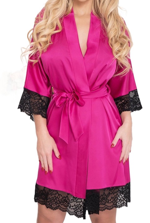 Halat din satin Kalimo, SUMI, Fucsia