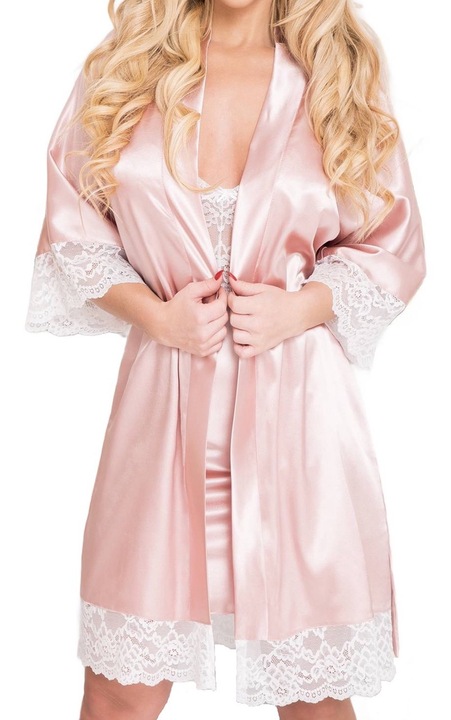 Halat din satin Kalimo, SUMI, Roz