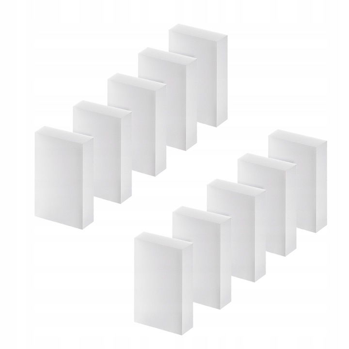 Set 10 bucati bureti de curatare multifunctionali, M IMPORT, pentru incaltaminte, plastic, faianta, alb