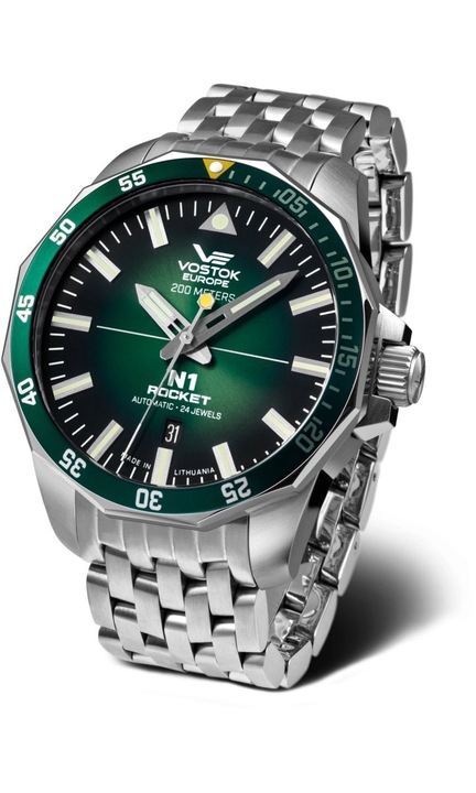 Ceas de lux masculin VOSTOK EUROPE NH35A-225A710B, editie limitata, verde