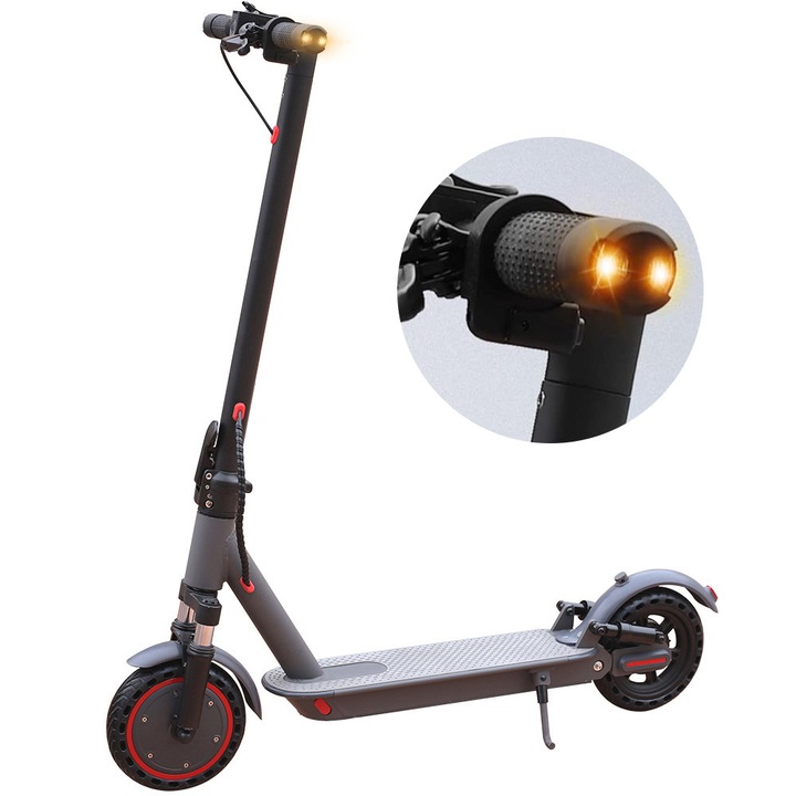 Електрическа тротинетка Aovopro AP07, 8.5" 350W, 36V, 10.5Ah, Автономия 35km, Максимална скорост 31 km/h, 120Kg, APP, Черен