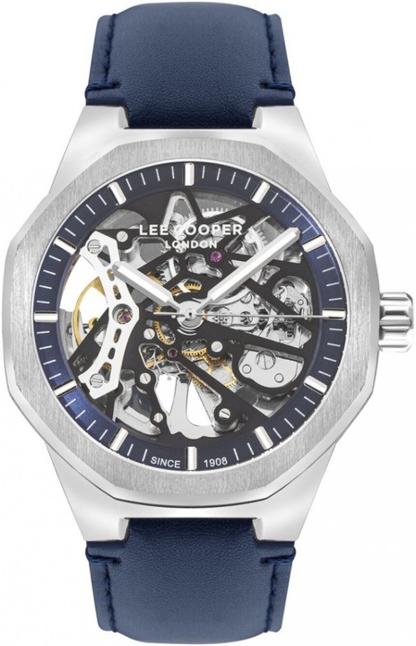 Ceas barbatesc LEE COOPER tip skeleton, Otel