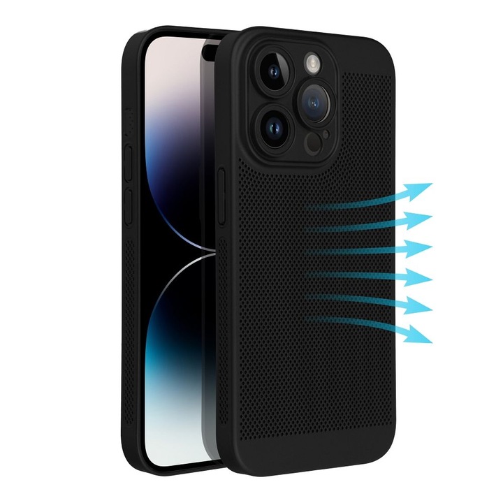 Breezy tok iPhone 15 Pro készülékhez fekete
