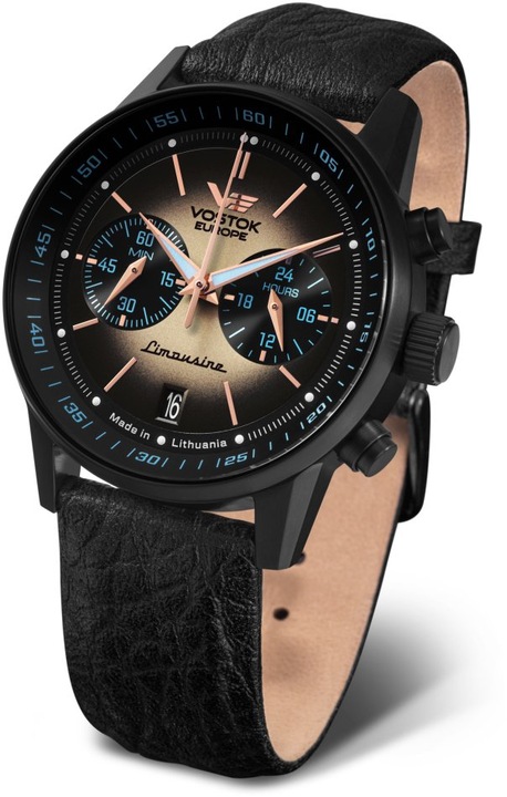 Ceas de barbati VOSTOK EUROPE VK64-560C691 negru clasic