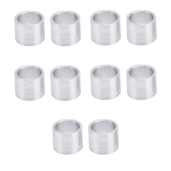 Комплект от 10 дистанционера от алуминиева сплав, външен диаметър 10 мм, вътрешен диаметър 8 мм