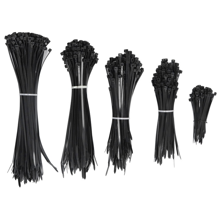 Комплект от 700 кабелни връзки, Enforose, 40 lb якост на опън, самозаключващи се кабелни връзки с цип за маркуч