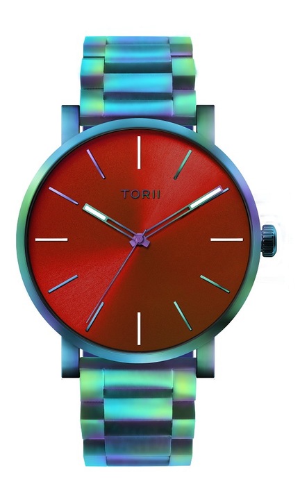 Ceas de barbati TORII M45MB.TM rosu clasic pentru inot