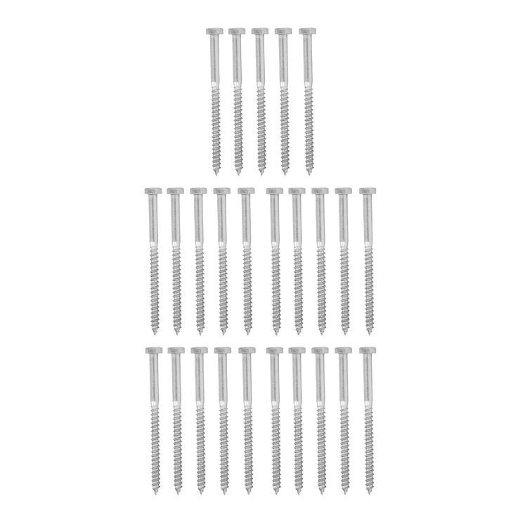 Félmenetes csavar 304 rozsdamentes acélból Hatszögletű facsavarok, önmetsző facsavarok M6x90MM