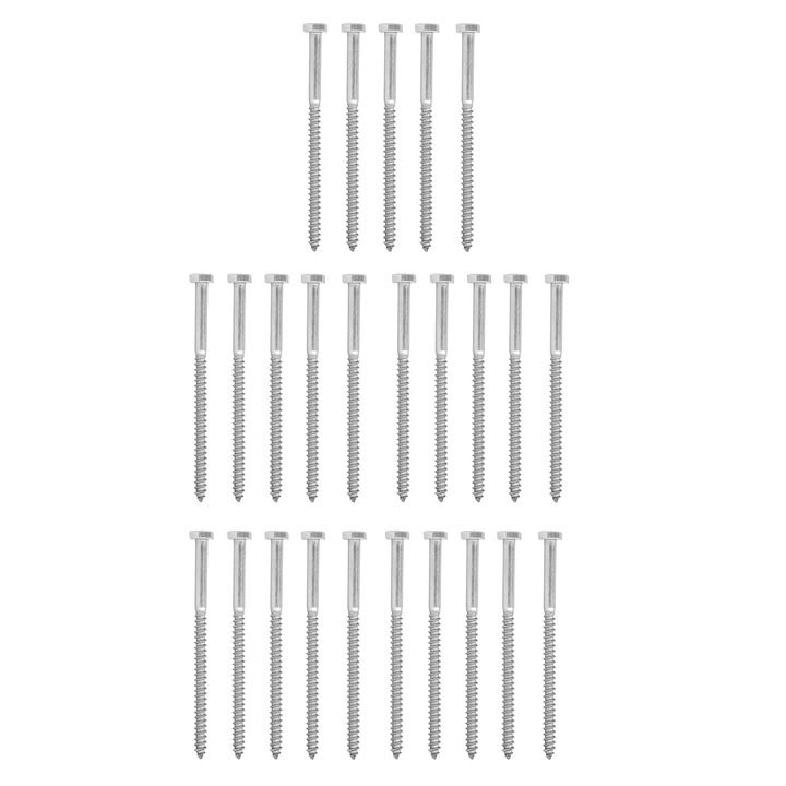 Félmenetes csavarok 304 rozsdamentes acélból Hatlapfejű önmetsző facsavarok M6x100MM