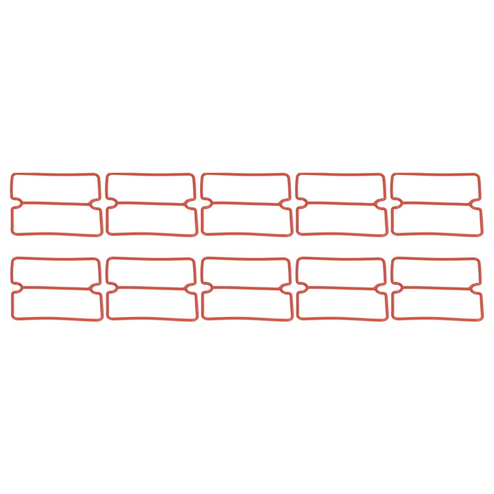 10 db Jormftte gumi tömítőgyűrű készlet, téglalap alakú, hőálló