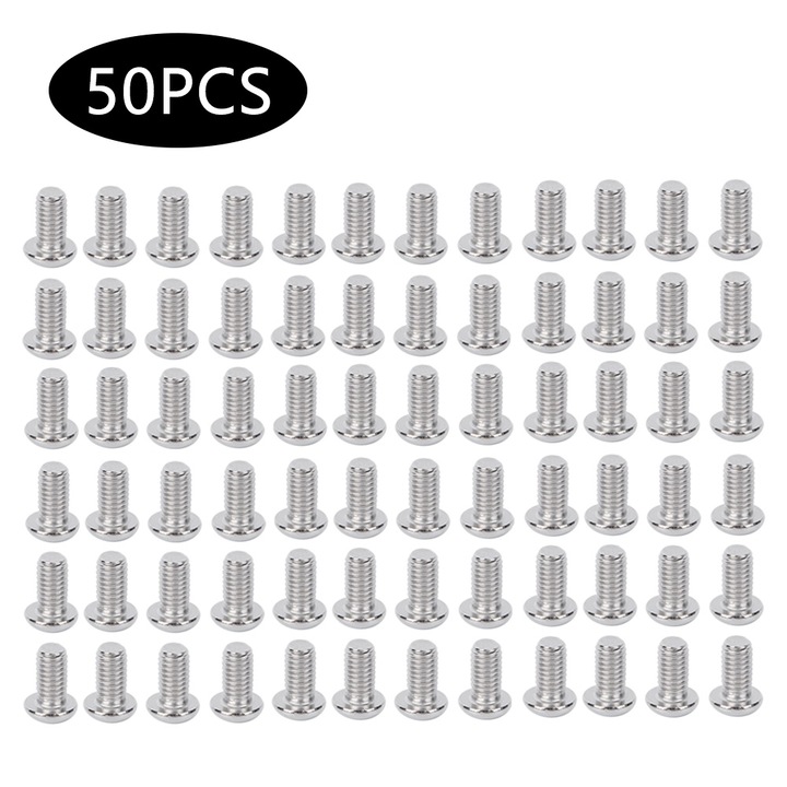 50 db rozsdamentes acél félgömbfejű csavar, M6x12mm, Jormftte, korrózióálló, sima felület