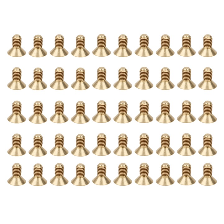 Set 50 bucati suruburi hexagonale cu cap plat M3 din cupru pur, 6x2mm, AMRINUGL