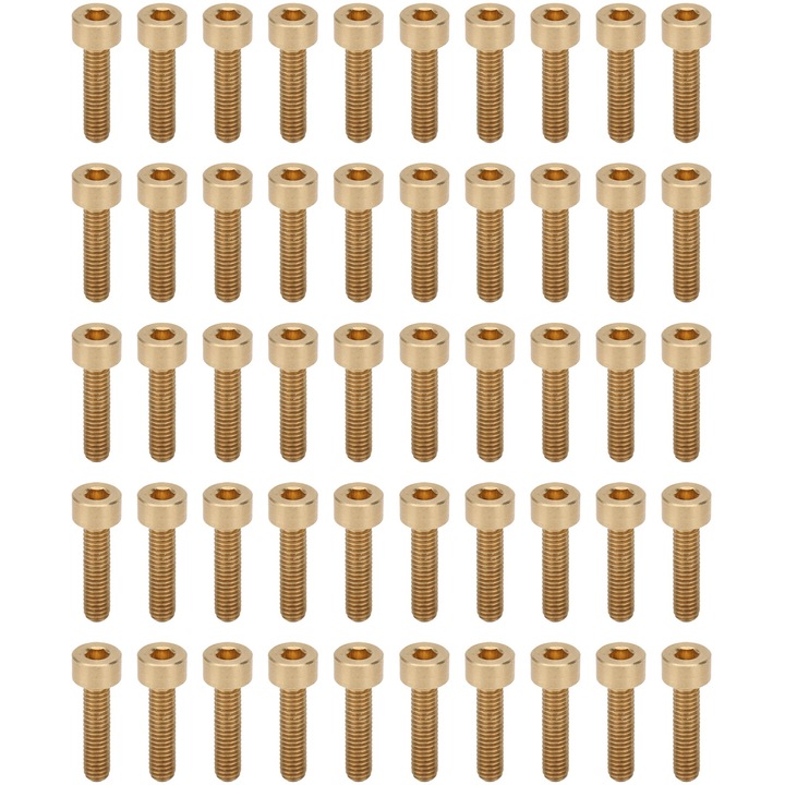 Set 50 Piese Suruburi Hexagonale cu Cap din Cupru, AMRINUGL, 12 dimensiuni, rezistenta la uzura