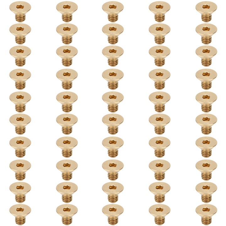 Set 50 Piese Suruburi Hexagonale Plate din Cupru M4, AMRINUGL