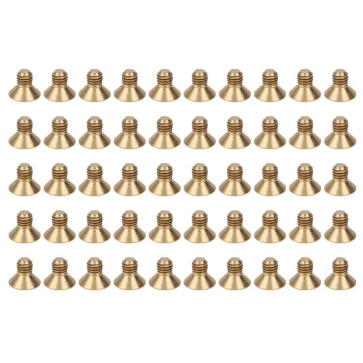 Suruburi cu cap ingropat hexagonale din cupru, set de 50 bucati, diametru cap 10mm, grosime cap 4mm, AMRINUGL