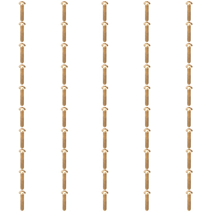 Set 50 bucati suruburi cu cap hexagonal rotund din cupru, AMRINUGL, dimensiuni 8x10x12x16x25mm