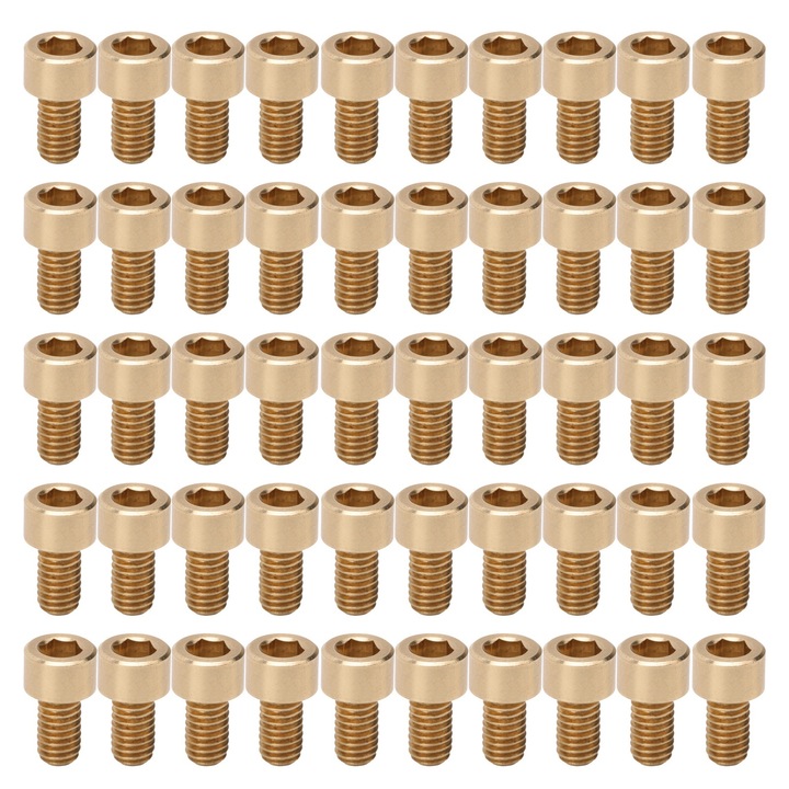 Jormftte 50 db-os csavarkészlet, réz, kopásálló, M6x10mm