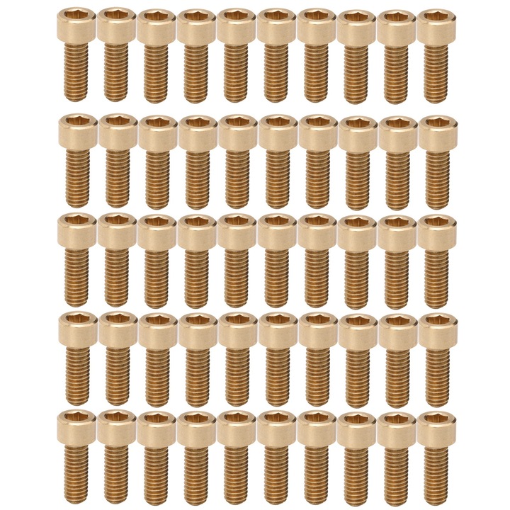 50 db réz hatlapfejű rögzítőcsavar ipari hardvereszközök M6M6x16mm