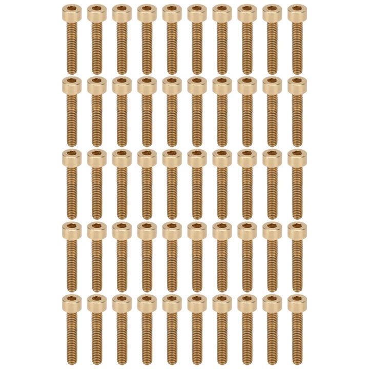 Set 50 Piese Suruburi Hexagonale cu Cap din Cupru M4, AMRINUGL