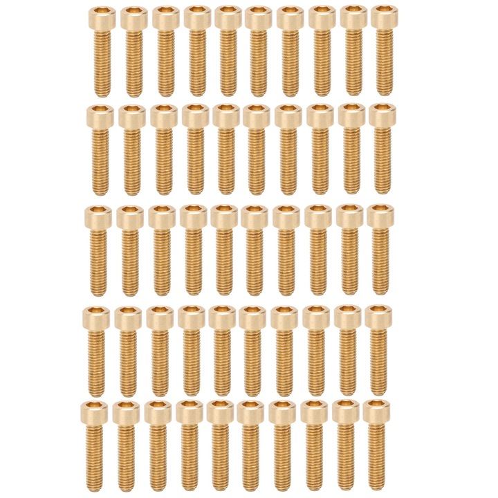 50 db réz hatlapfejű csavar rögzítéshez Ipari hardver szerszámok M6M6x25mm