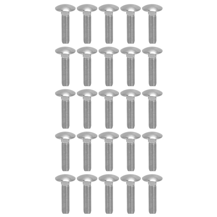 Set 30 Piese Suruburi M8x35 A2-70 inox, Filet Gros, Standard DIN603, AMRINUGL