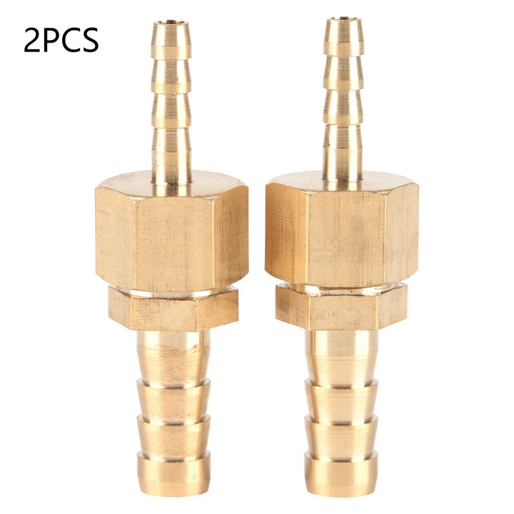 2 darab 4--6 mm sárgaréz tömlőfarok szűkítő csatlakozó