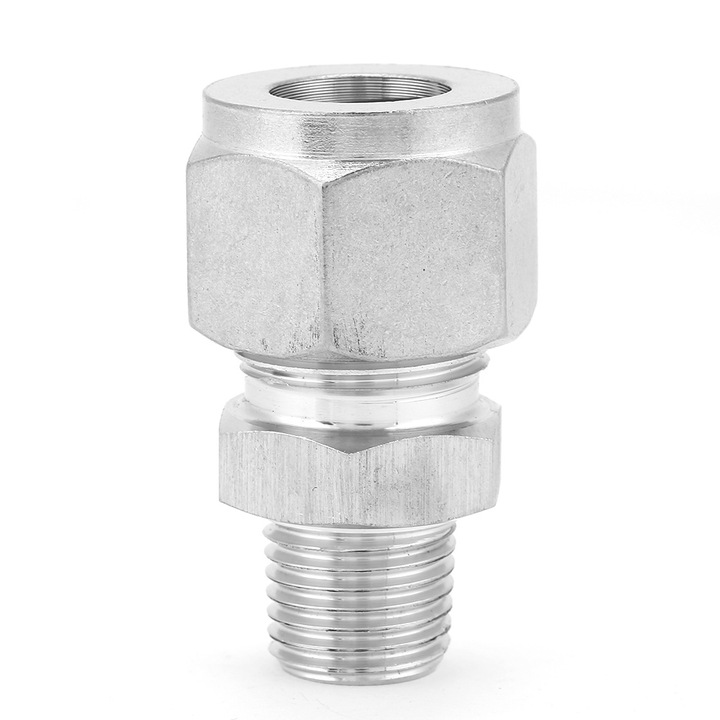 Racord de teava din inox 304, 1/4NPT, Enforose, pentru apa, ulei, gaz, dimensiuni optionale 1/4-12