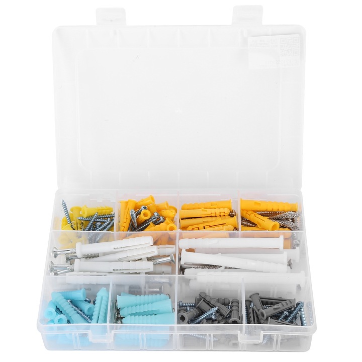 Set ancore pentru gips-carton AMRINUGL, 30 suruburi auto-filetante, 10 dopuri din cauciuc, rezistente la caldura, multicolor